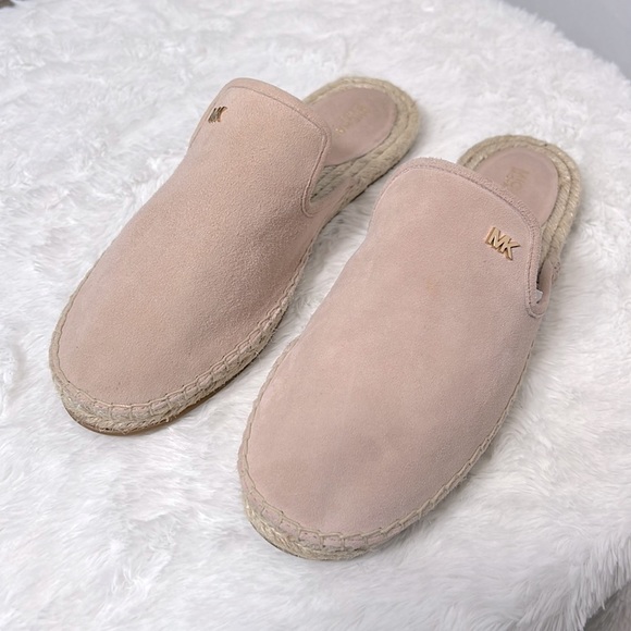 Michael Kors Shoes - Michael Kors Hastings Pink Suede Leather Mule Sandal size 7